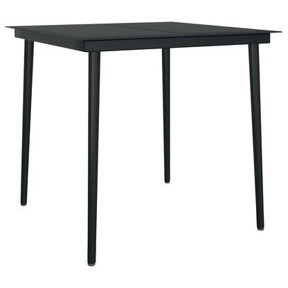 5 Piece Garden Dining Set Brown and Black