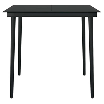 5 Piece Garden Dining Set Brown and Black