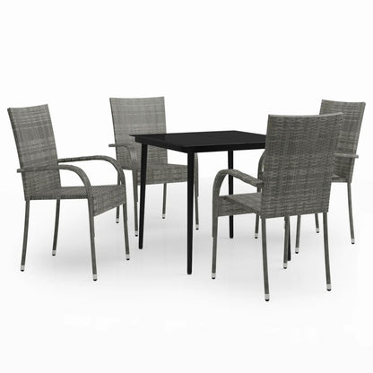 Garden Dining Set | Grey and Black