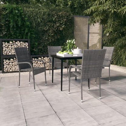 Garden Dining Set | Grey and Black
