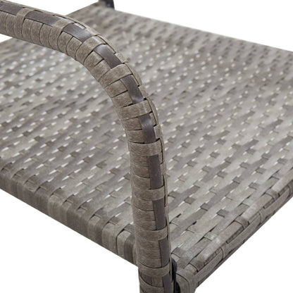 Garden Dining Chair | Set of 2 | Grey | PE rattan, steel