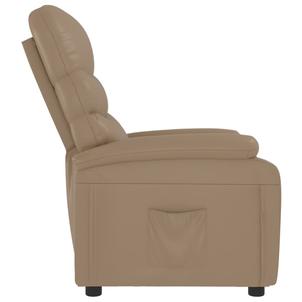 Recliner Chair Cappuccino Faux Leather