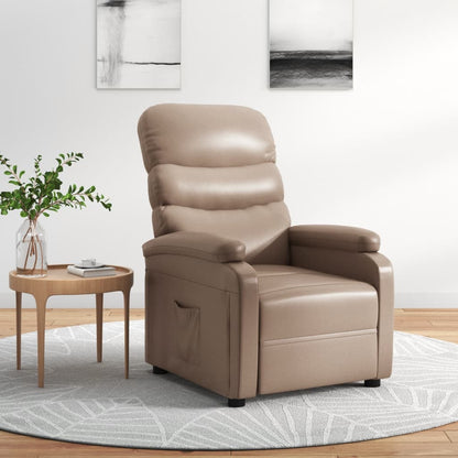 Recliner Chair Cappuccino Faux Leather