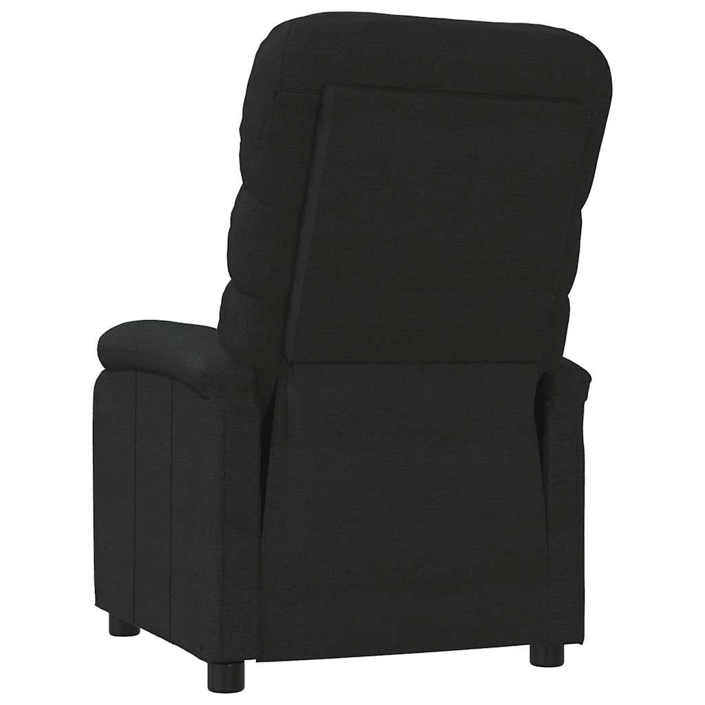 Recliner Chair Black Fabric