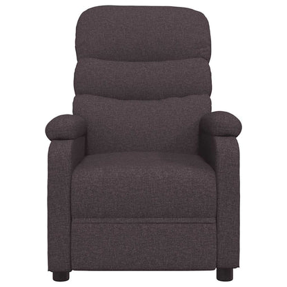 Recliner Chair Dark Brown Fabric
