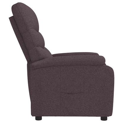 Recliner Chair Dark Brown Fabric