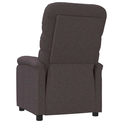 Recliner Chair Dark Brown Fabric