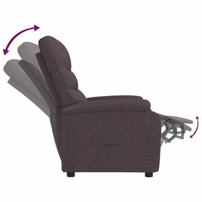 Recliner Chair Dark Brown Fabric