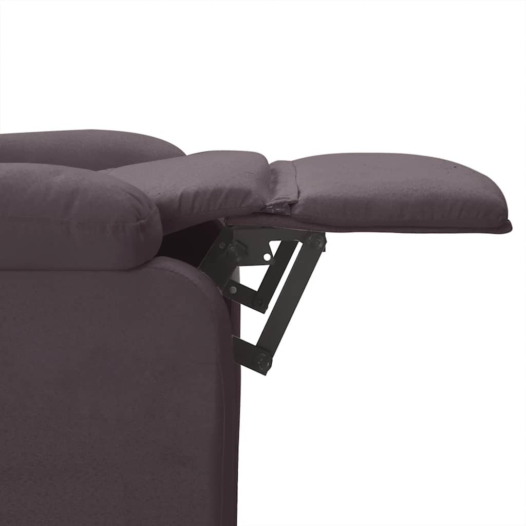 Recliner Chair Dark Brown Fabric
