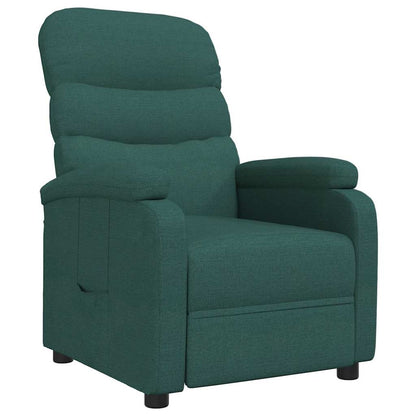 Recliner Chair Dark Green Fabric