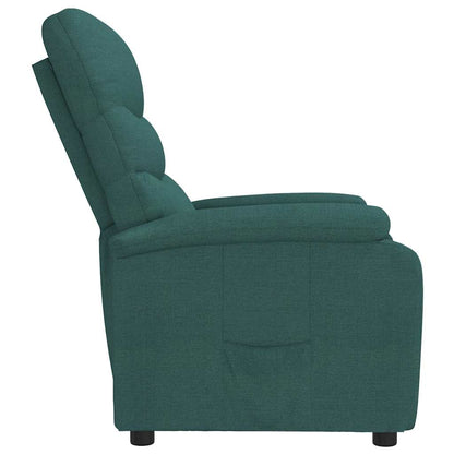 Recliner Chair Dark Green Fabric