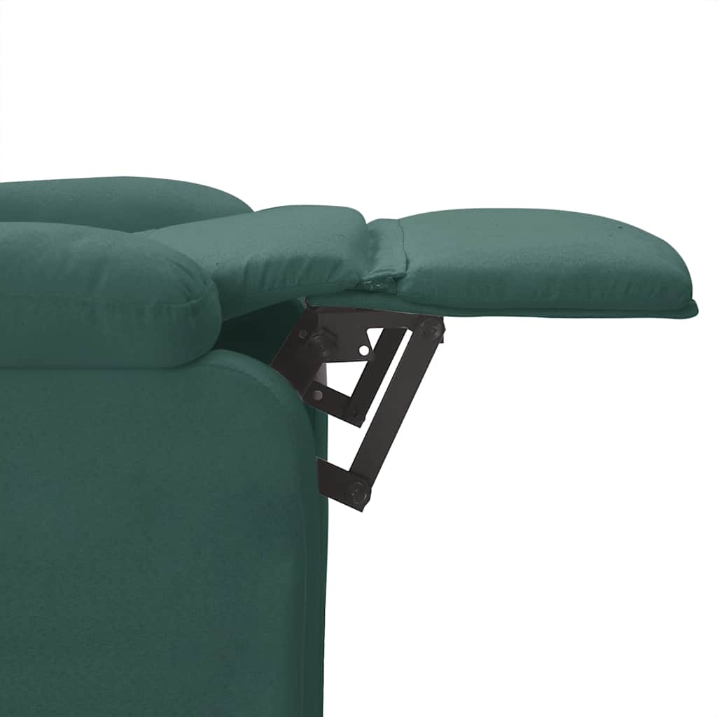 Recliner Chair Dark Green Fabric