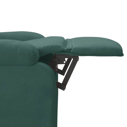 Recliner Chair Dark Green Fabric