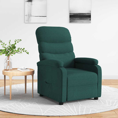 Recliner Chair Dark Green Fabric