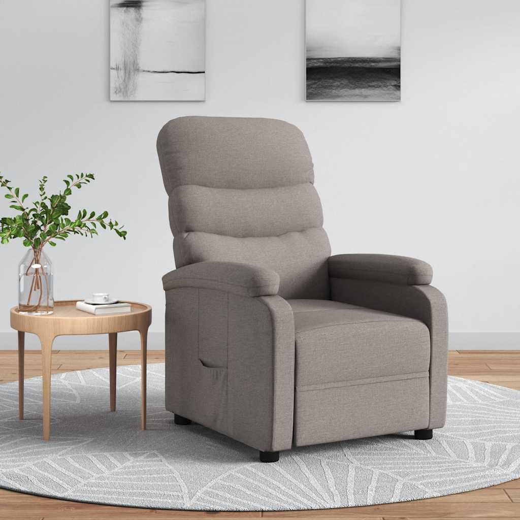 Recliner Chair Taupe Fabric