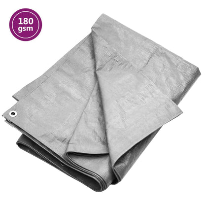 Tarpaulin 180 g/m² 8x8 m Grey HDPE