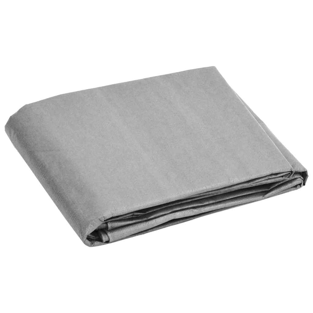Tarpaulin 180 g/m² 8x8 m Grey HDPE