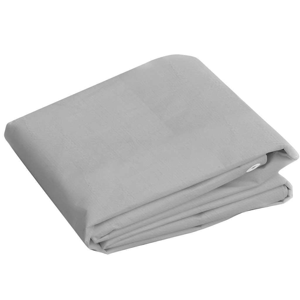 Tarpaulin 260 g/m² 6x12 m Grey HDPE