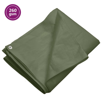 Tarpaulin 260 g/m² 6x12 m Green HDPE