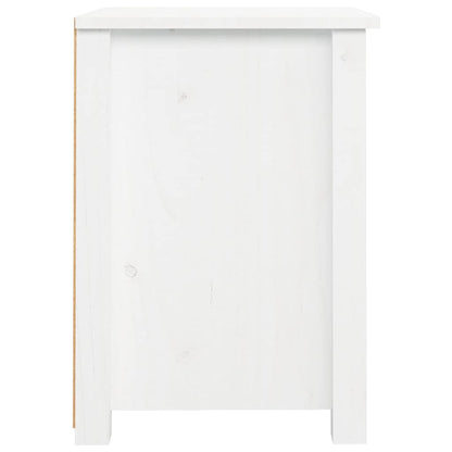 Bedside Cabinet White 40x35x49 cm Solid Wood Pine