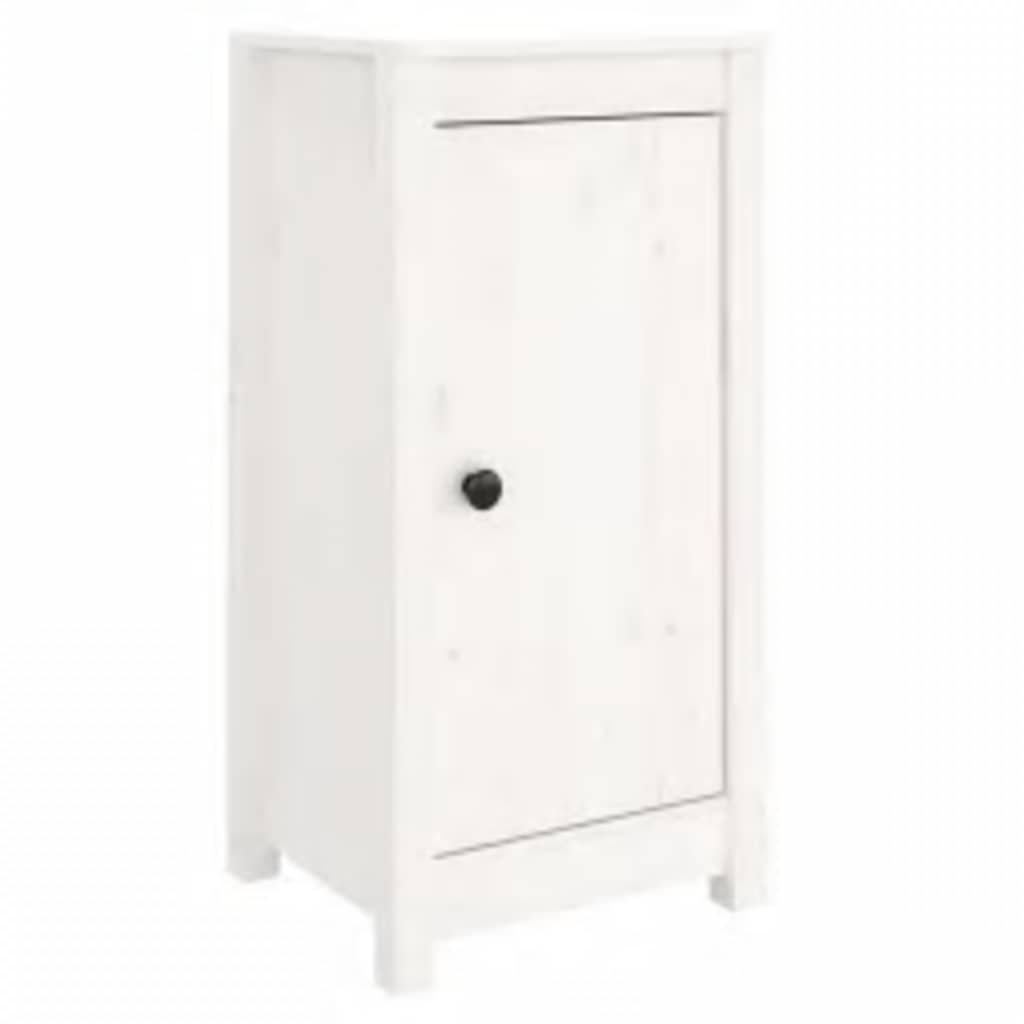 Sideboard White 39x35x80 cm Solid Wood Pine