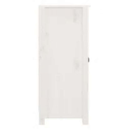 Sideboard White 39x35x80 cm Solid Wood Pine