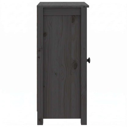 Sideboards 2 pcs Grey 39x35x80 cm Solid Wood Pine