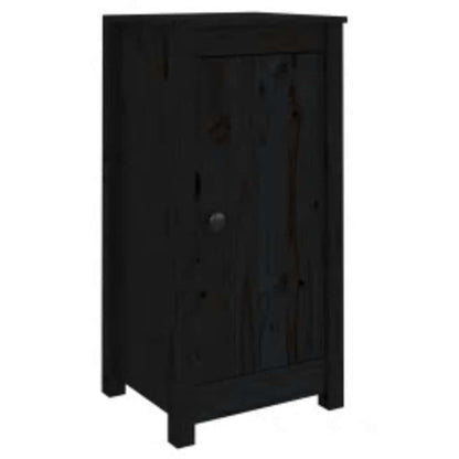 Sideboards 2 pcs Black 39x35x80 cm Solid Wood Pine