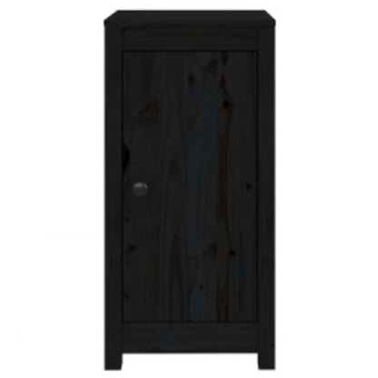 Sideboards 2 pcs Black 39x35x80 cm Solid Wood Pine