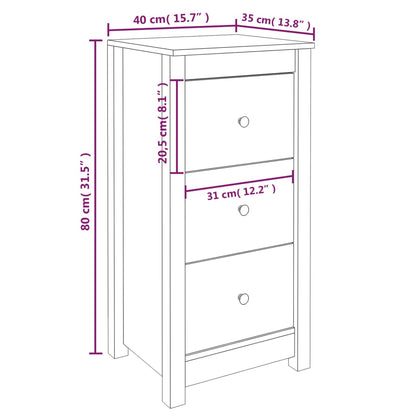 Sideboard 40x35x80 cm Solid Wood Pine