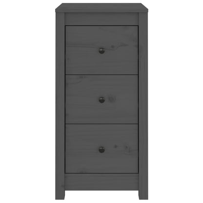 Sideboards 2 pcs Grey 40x35x80 cm Solid Wood Pine