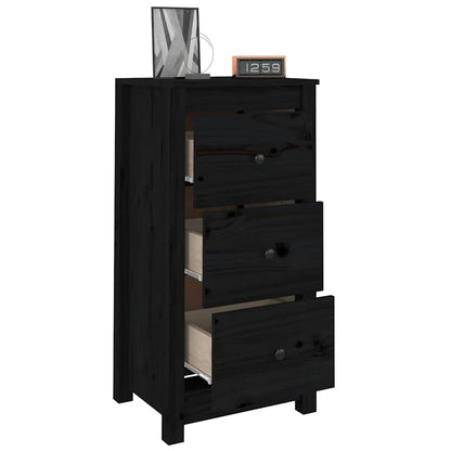 Sideboard | Set of 2 | Black | Solid Pine Wood | Sideboard | Rectangular