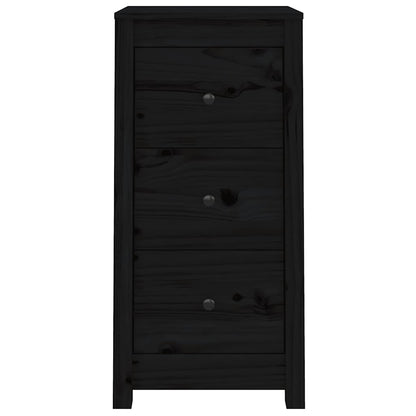 Sideboard | Set of 2 | Black | Solid Pine Wood | Sideboard | Rectangular