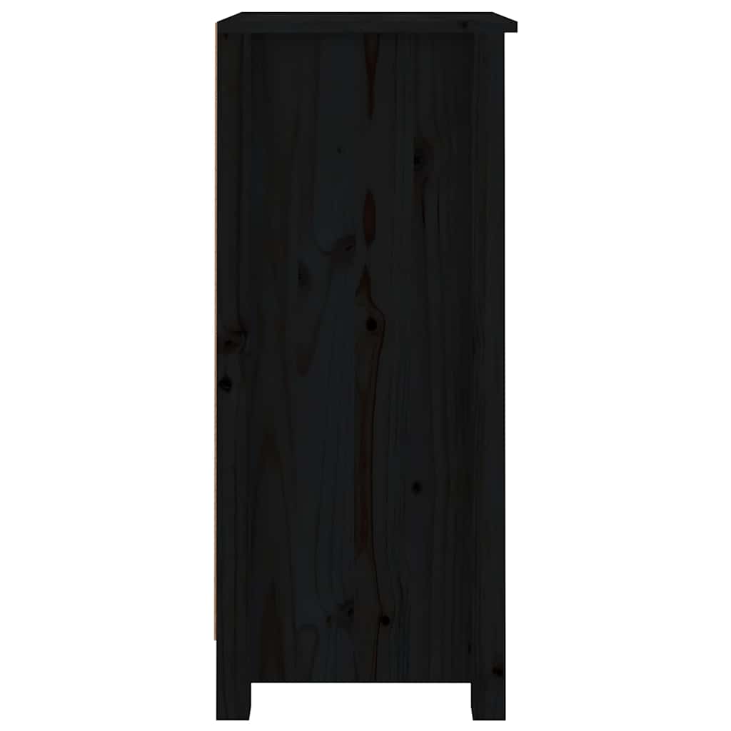 Sideboard | Set of 2 | Black | Solid Pine Wood | Sideboard | Rectangular