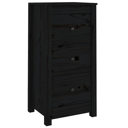 Sideboard | Set of 2 | Black | Solid Pine Wood | Sideboard | Rectangular