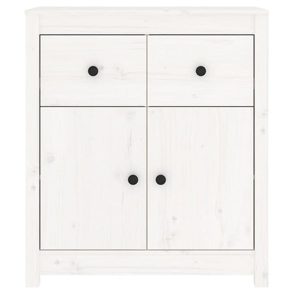 Sideboard White 70x35x80 cm Solid Wood Pine
