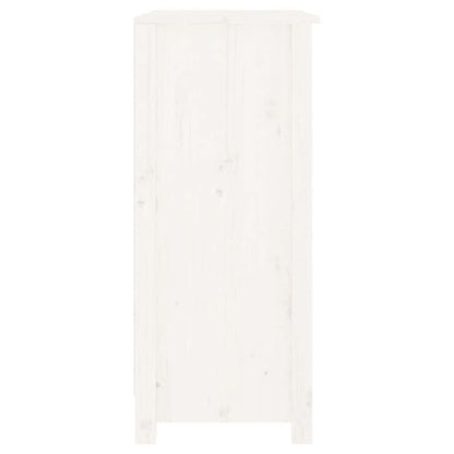 Sideboard White 70x35x80 cm Solid Wood Pine
