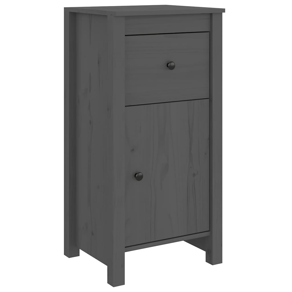 Sideboards 2 pcs Grey 40x35x80 cm Solid Wood Pine