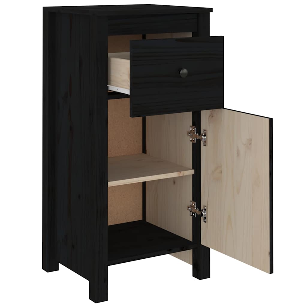 Sideboard | Set of 2 | Black | Solid pine wood | Medium | Sideboard