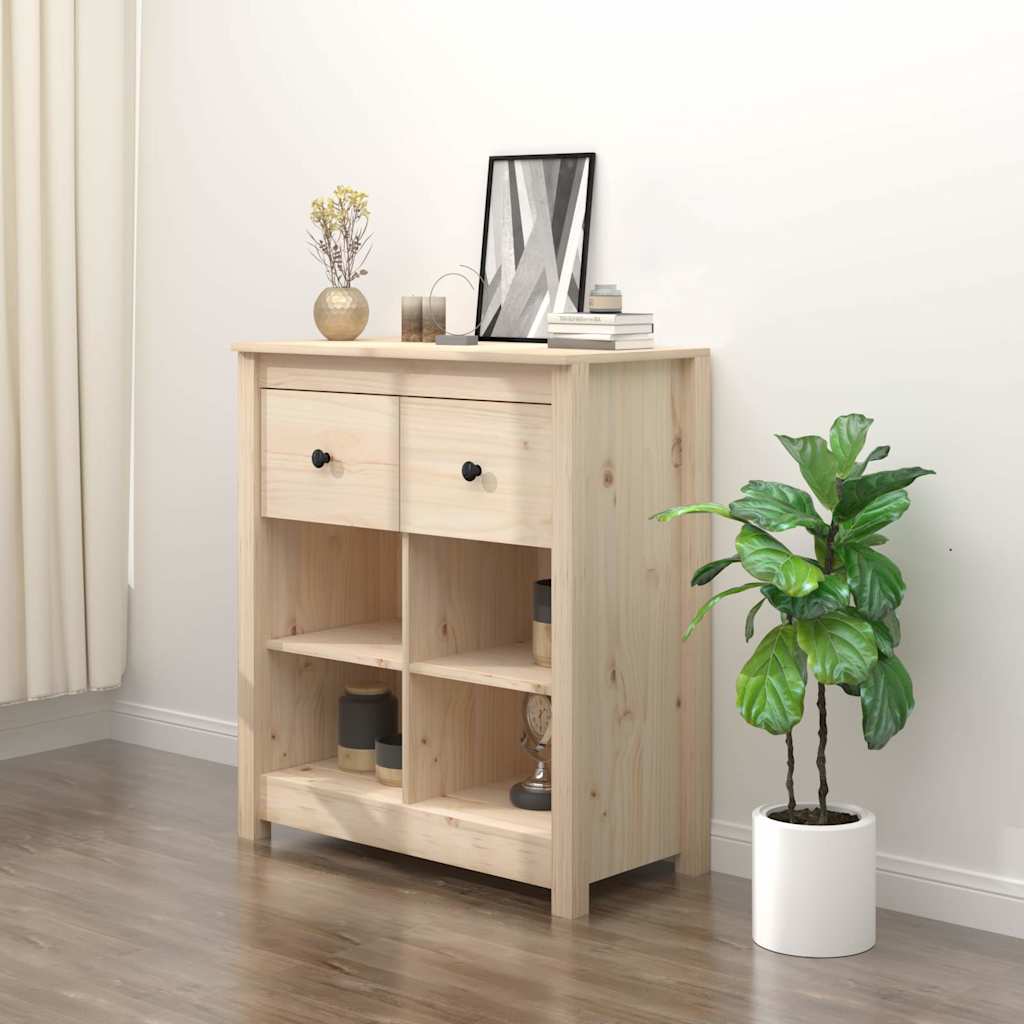 813764 vidaXL Sideboard 70x35x80 cm Solid Wood Pine