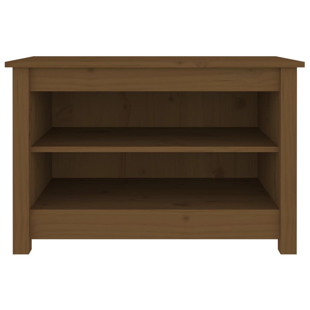 Shoe Bench Honey Brown 70x38x45.5 cm Solid Wood Pine