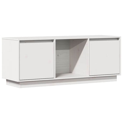 TV Cabinet White 110,5x35x44 cm Solid Wood Pine
