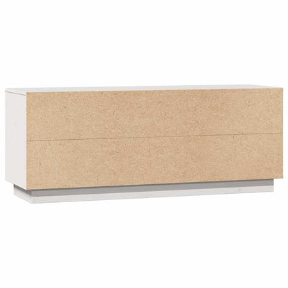 TV Cabinet White 110,5x35x44 cm Solid Wood Pine
