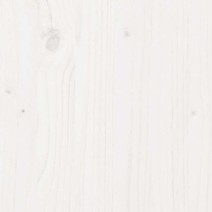 TV Cabinet White 110,5x35x44 cm Solid Wood Pine