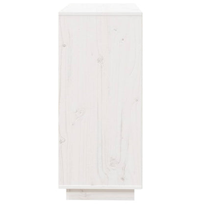 Sideboard White 74x35x80 cm Solid Wood Pine