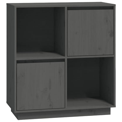Sideboard Grey 74x35x80 cm Solid Wood Pine