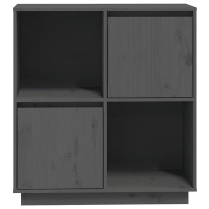 Sideboard Grey 74x35x80 cm Solid Wood Pine