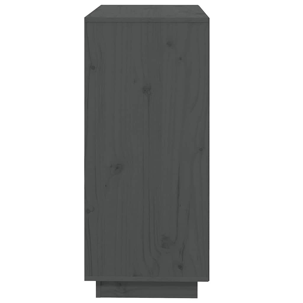 Sideboard Grey 74x35x80 cm Solid Wood Pine