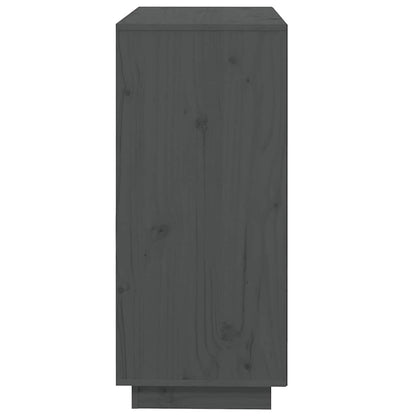 Sideboard Grey 74x35x80 cm Solid Wood Pine