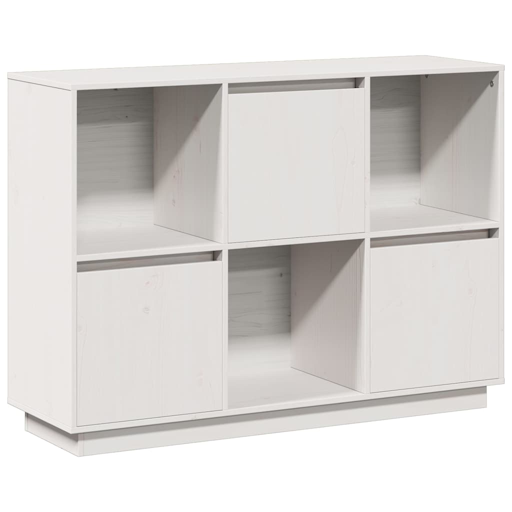 Sideboard White 110,5x35x80 cm Solid Wood Pine